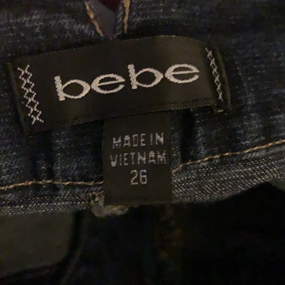 BEBE Cropped Flare Denim Jeans - Picture 7 of 8